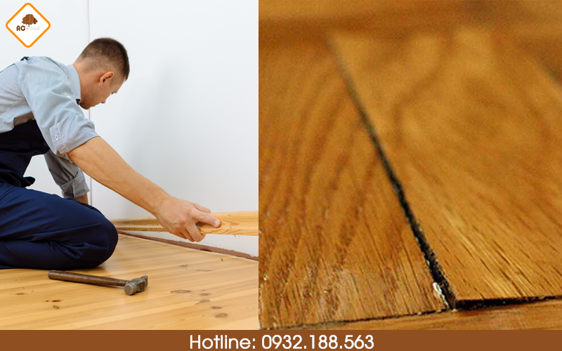 cách xử lý sàn gỗ bị co ngót