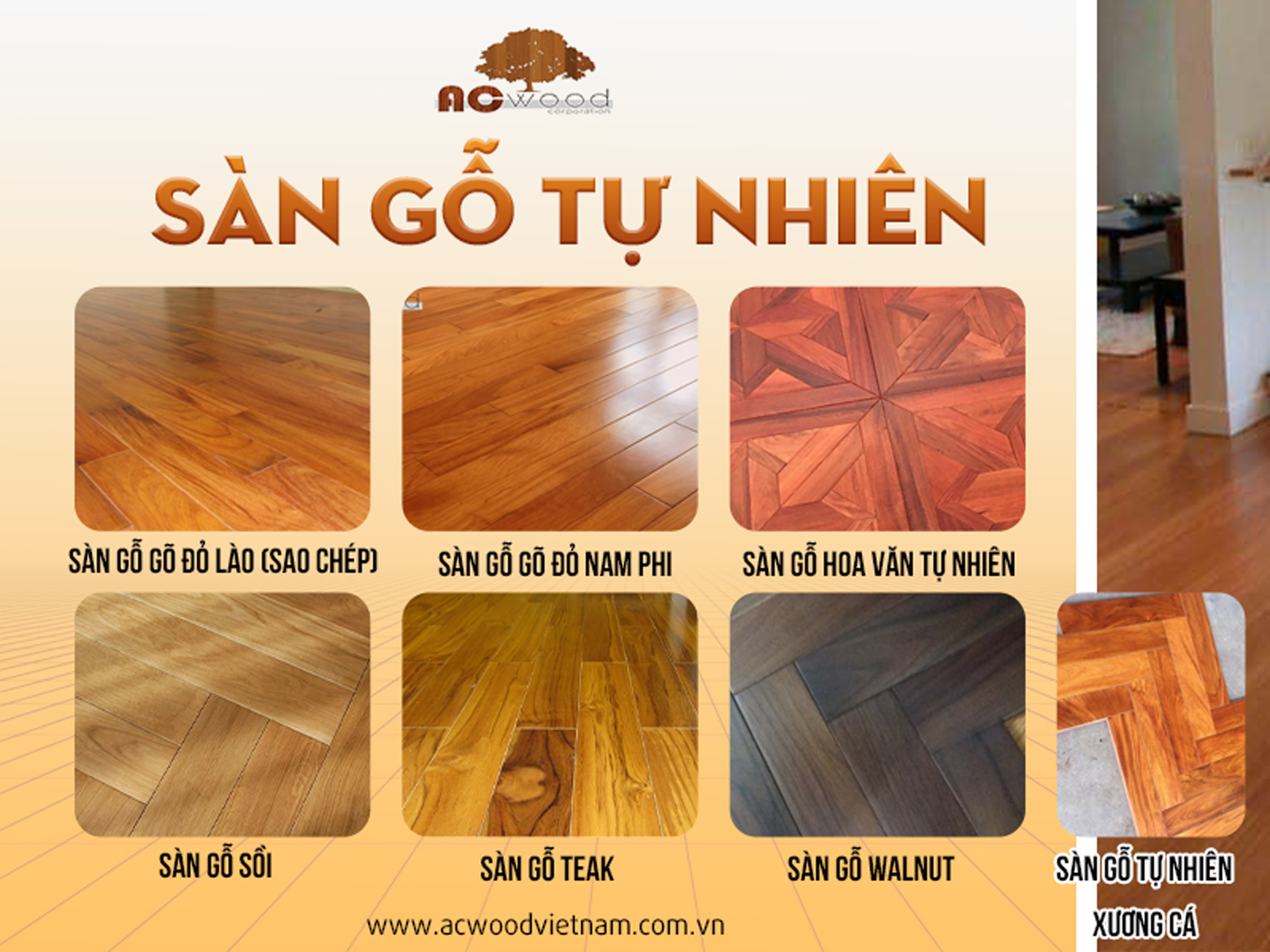Các loại sàn gỗ tự nhiên