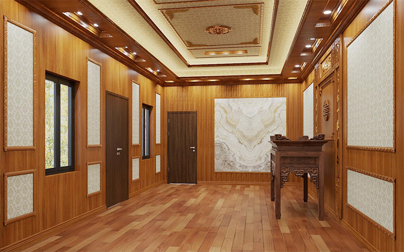 không gian sang trọng với tấm ốp nano