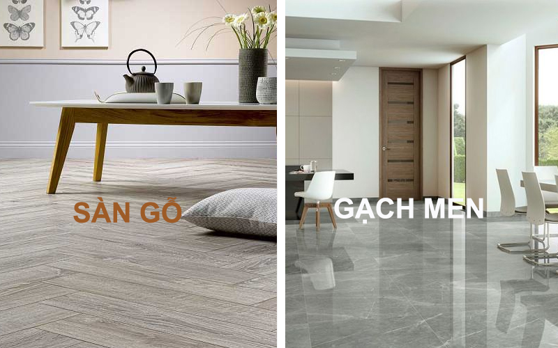 Nên lát sàn nhà bằng sàn gỗ hay gạch men